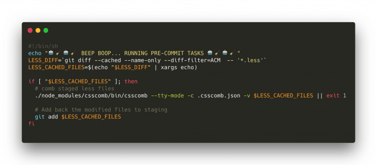 Csscomb coding example