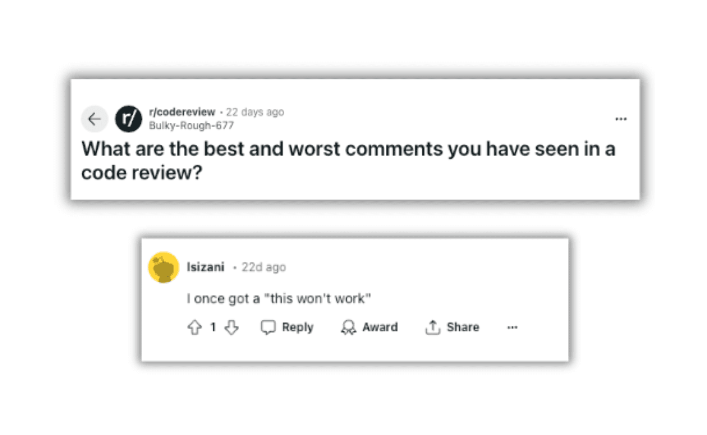 worst code review comments