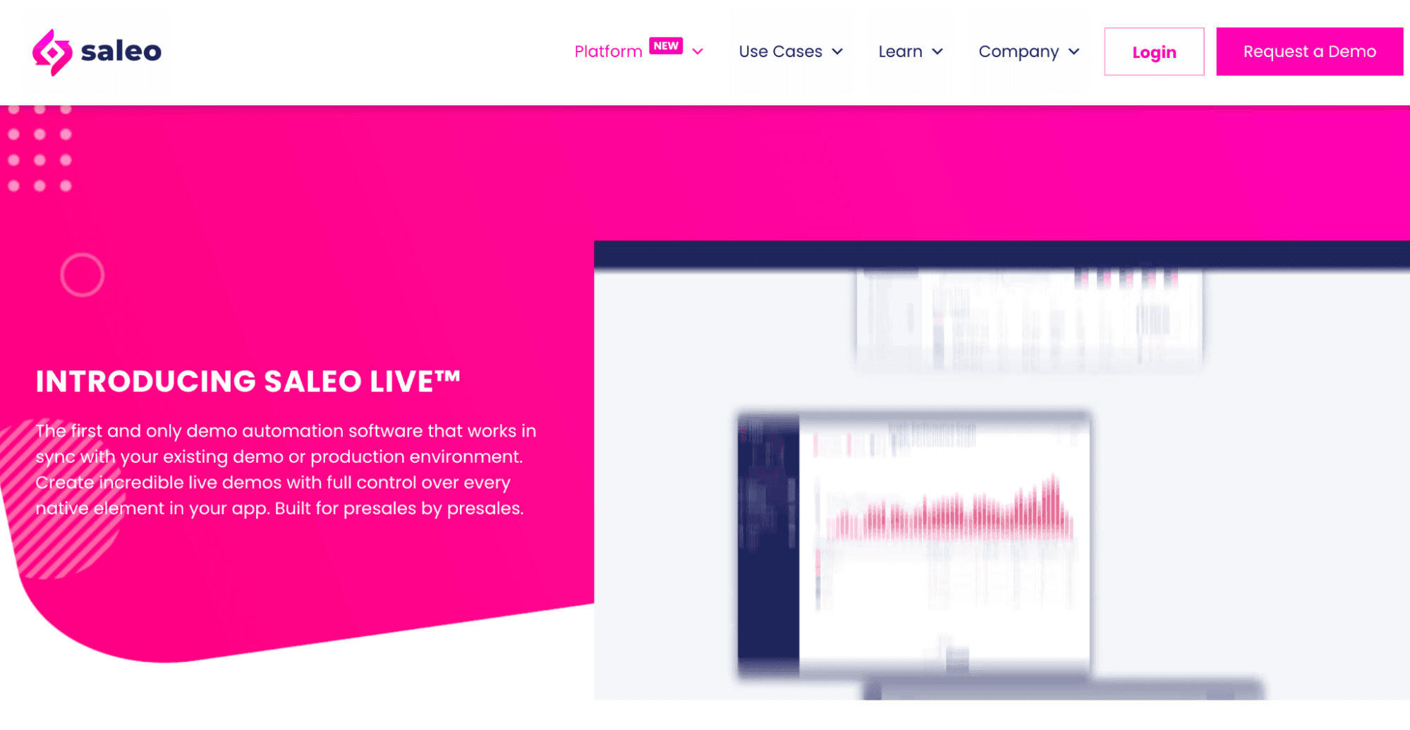 Saleo Live Product Page