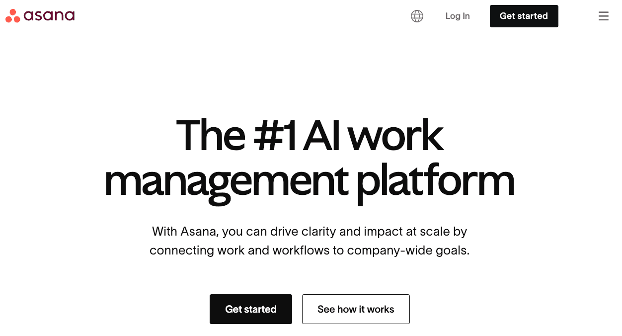 Asana Homepage